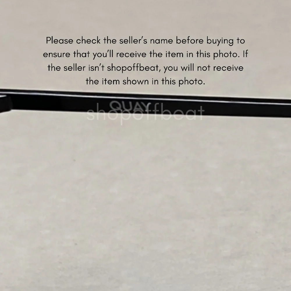 NEW Quay Starry Eyed Sunglasses Black/Smoke